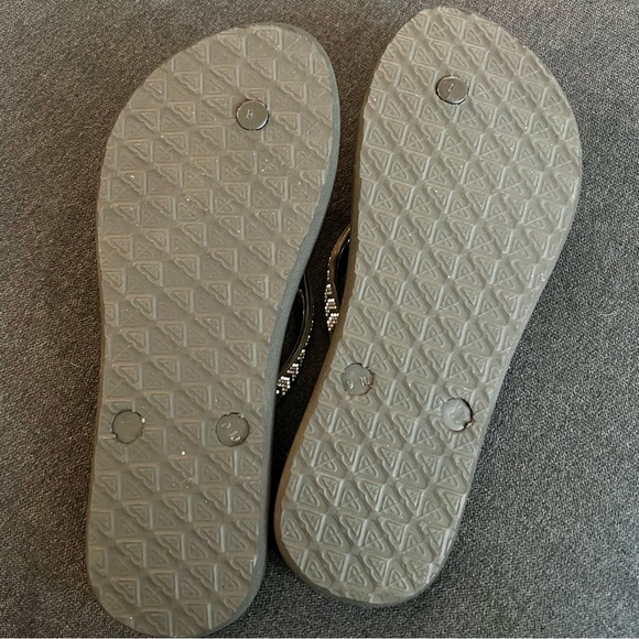 Roxy Black Beaded Flip-Flops - Picture 3 of 3